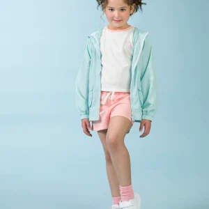 Parka de niña aguamarina