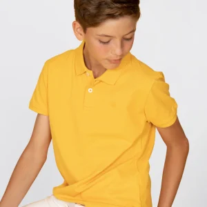 Polo de niño mostaza