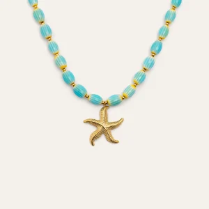 Collar Ariel Colors Acero Baño Oro