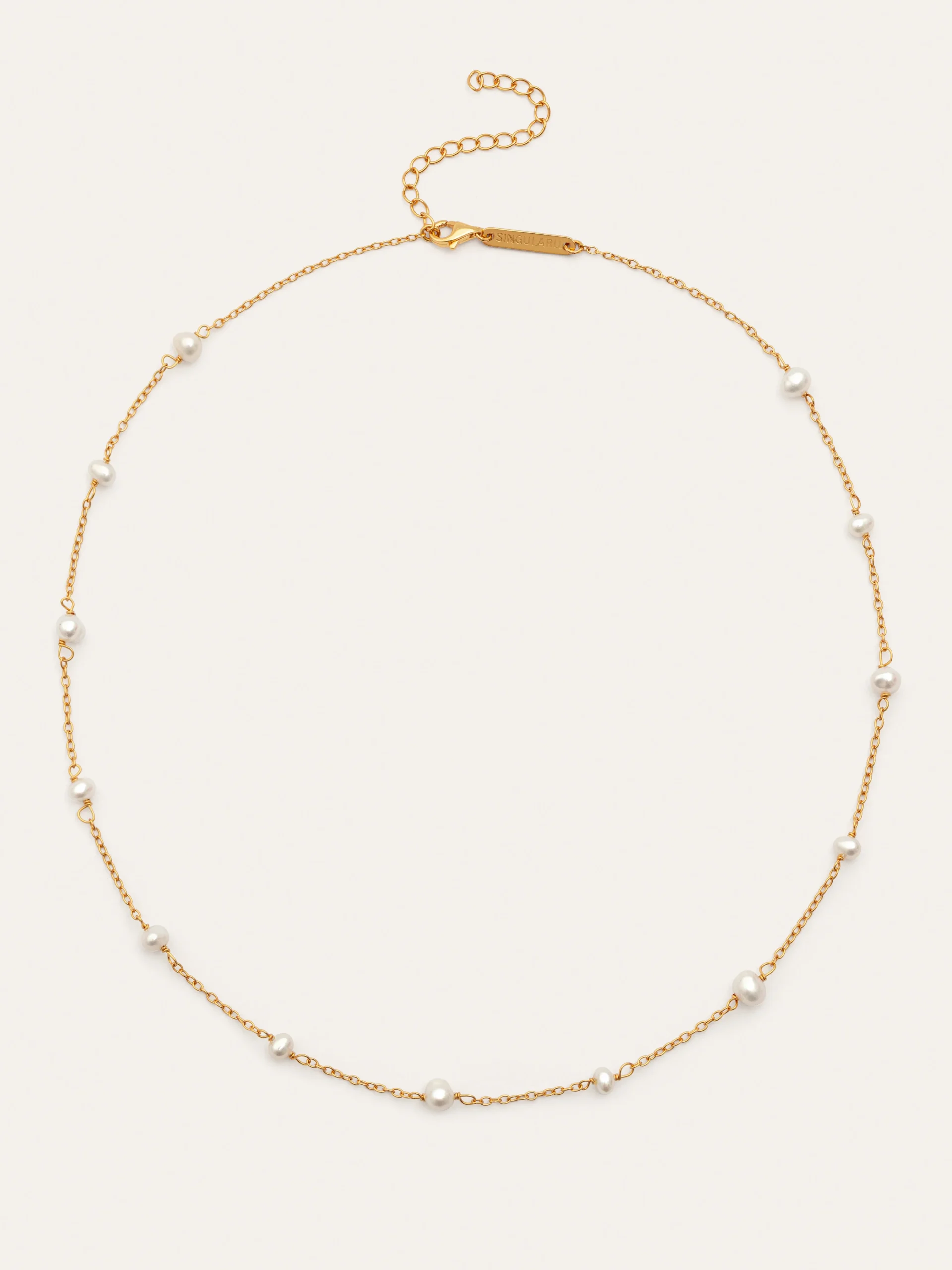 Collar Pearl & Pearls Plata Baño Oro - Imagen 5