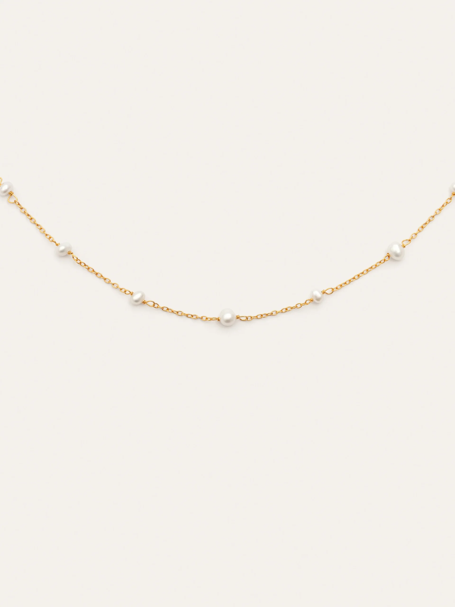 Collar Pearl & Pearls Plata Baño Oro