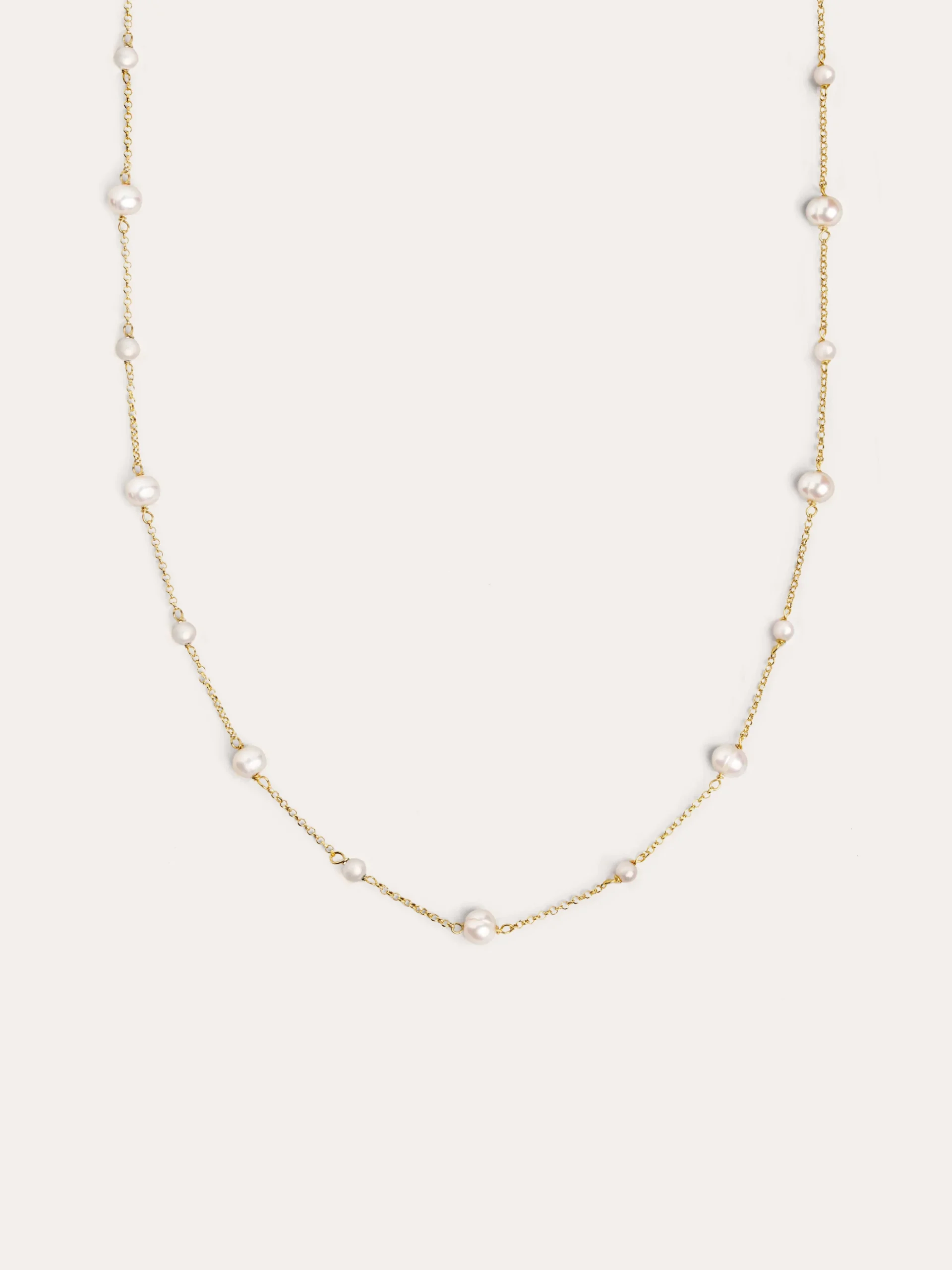 Collar Pearl & Pearls Plata Baño Oro - Imagen 6