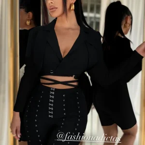 SET BECKY NEGRO AGUJETAS.