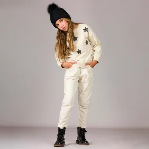 Pantalón de niña color piedra