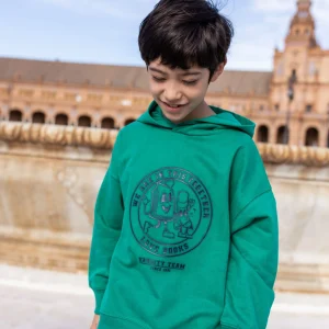Sudadera cerrada de niño verde